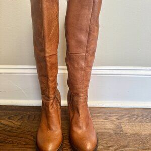 👢Steve Madden Carter Cognac Leather Boots VGUC 🥃